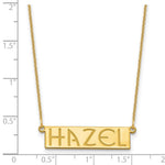 10K Yellow Gold 4-6 Letter Name Bar Necklace view