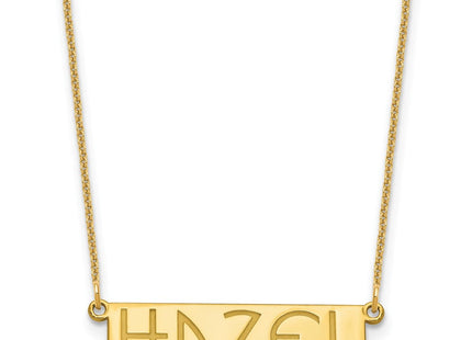 10k Yellow Gold 4-6 Letter Name Bar Necklace (Style 10XNA1529Y)