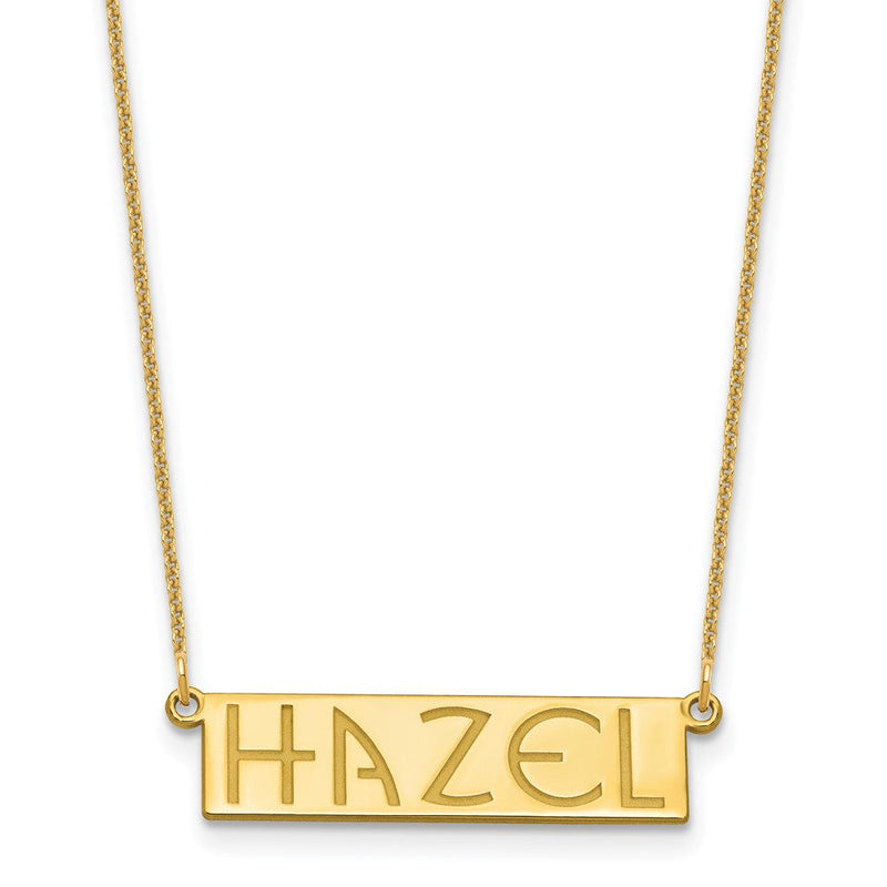10K yellow gold letter necklace