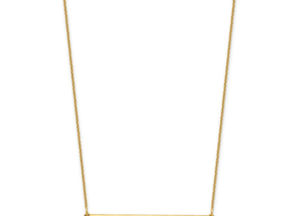 10k Yellow Gold 7-9 Letter Name Bar Necklace (Style 10XNA1530Y)