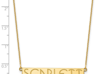 10k Yellow Gold 7-9 Letter Name Bar Necklace (Style 10XNA1530Y)