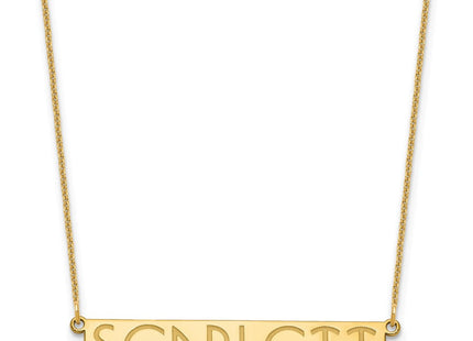 10k Yellow Gold 7-9 Letter Name Bar Necklace (Style 10XNA1530Y)