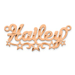 SS/Gold-plated Diamond-cut Cut-out Stars Name Plate view 3
