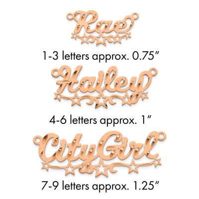Sterling silver name pendants & charm
