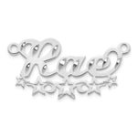 SS/Gold-plated Diamond-cut Cut-out Stars Name Plate view 12