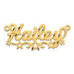 SS/Gold-plated Diamond-cut Cut-out Stars Name Plate view 8