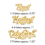 SS/Gold-plated Diamond-cut Cut-out Stars Name Plate view 6