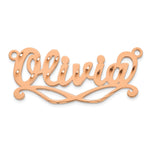 Sterling Silver/Gold-Plated Diamond Cut Sunglass Name Plate view 3