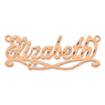 Sterling Silver/Gold-Plated Diamond Cut Sunglass Name Plate view 4
