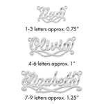 Sterling Silver/Gold-Plated Diamond Cut Sunglass Name Plate view 6