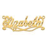 Sterling Silver/Gold-Plated Diamond Cut Sunglass Name Plate view 14