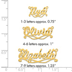 Sterling Silver/Gold-Plated Diamond Cut Sunglass Name Plate view 15