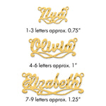 Sterling Silver/Gold-Plated Diamond Cut Sunglass Name Plate view 11