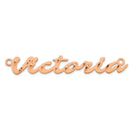 10k Rose Gold Diamond-cut Name Plate view 4