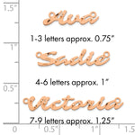 10k Rose Gold Diamond-cut Name Plate view 5