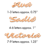 10k Rose Gold Diamond-cut Name Plate view 1