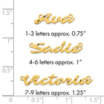 10k Rose Gold Diamond-cut Name Plate view 10