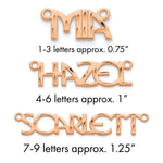 Sterling Silver/Rose-gold Diamond-cut Name Plate view 6