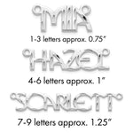 Sterling Silver/Rose-gold Diamond-cut Name Plate view 5