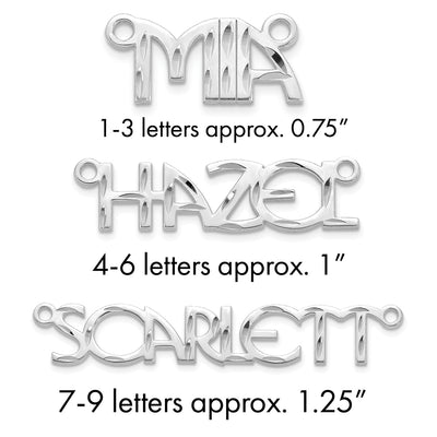 Sterling Silver/Rose-gold Diamond-cut Name Plate