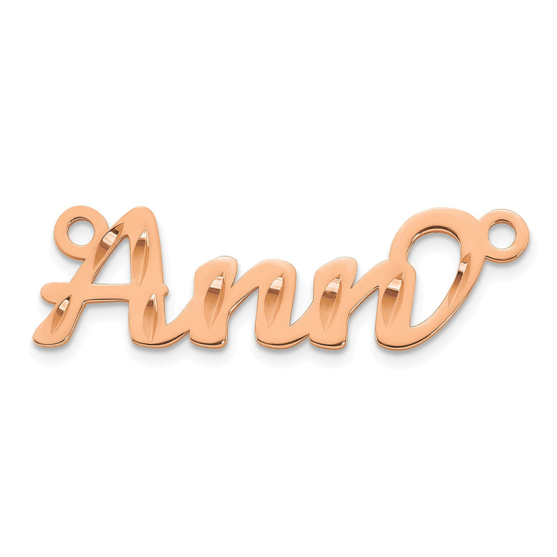 10K rose gold name pendants & charm, alternate view