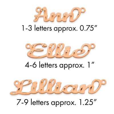 10K Rose Gold Diamond-cut Name Plate