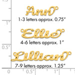 10k Rose Gold Diamond-cut Name Plate view 15