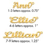 10k Rose Gold Diamond-cut Name Plate view 11