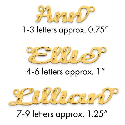 10K Rose Gold Diamond-cut Name Plate