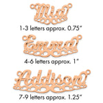 Sterling Silver/Gold-plated Diamond-cut Wave Name Plate view 2
