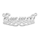 Sterling Silver/Gold-plated Diamond-cut Wave Name Plate view 9