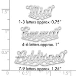 Sterling Silver/Gold-plated Diamond-cut Wave Name Plate view 27