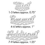 Sterling Silver/Gold-plated Diamond-cut Wave Name Plate view 3