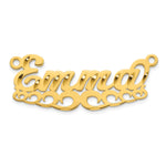 Sterling Silver/Gold-plated Diamond-cut Wave Name Plate view 7