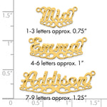Sterling Silver/Gold-plated Diamond-cut Wave Name Plate view 25