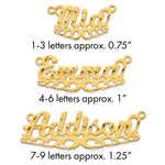 Sterling Silver/Gold-plated Diamond-cut Wave Name Plate view 1