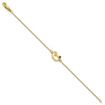 10K Yellow Gold Initial and Birthstone Bracelet view