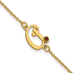10K Yellow Gold Initial and Birthstone Bracelet view