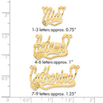 10k White Gold Diamond-cut Heart Name Plate view 10