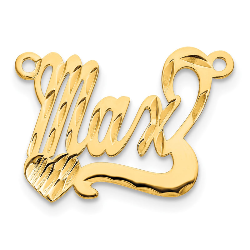 10K yellow gold name pendants & charm, alternate view