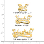 10k Yellow Gold Diamond-cut Heart Name Plate view 5