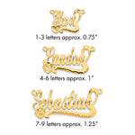 10k Yellow Gold Diamond-cut Heart Name Plate view 1