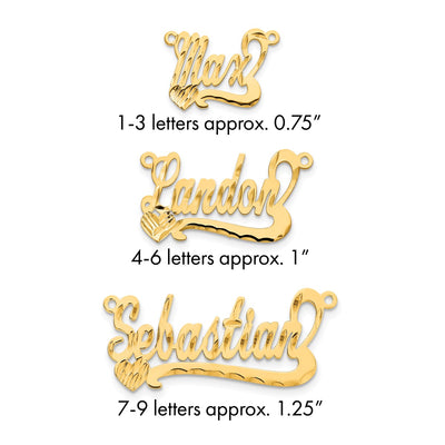 10K yellow gold name pendants & charm