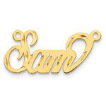 10k White Gold Diamond-cut Name Plate view 7
