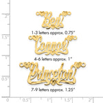 Sterling Silver/Gold-plated Diamond-cut Hearts Name Plate view 5