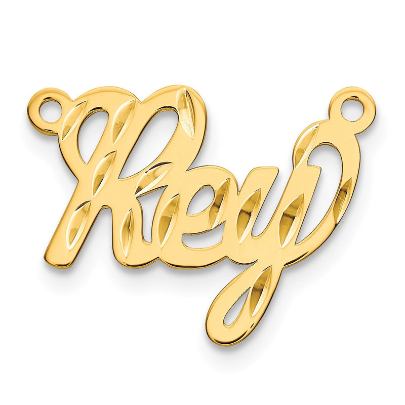 10K yellow gold name pendants & charm, alternate view