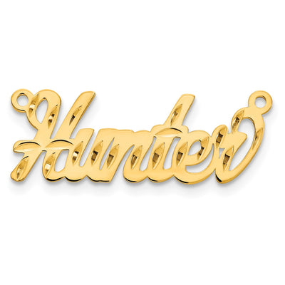 10K Yellow Gold Diamond-cut Name plate