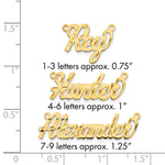 10k Yellow Gold Diamond-cut Name plate view 5