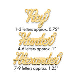 10k Yellow Gold Diamond-cut Name plate view 1