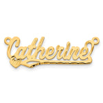 10k Yellow Gold Diamond-cut Heart Name Plate view 4